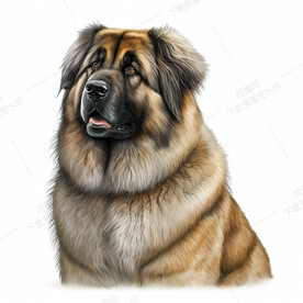 卡通高加索犬