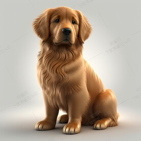 可爱金毛犬