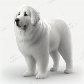 卡通大白熊犬