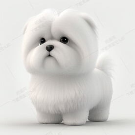 可爱的马尔济斯犬