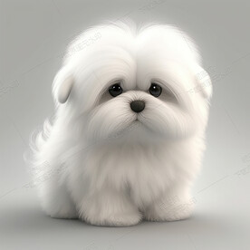 可爱的马尔济斯犬