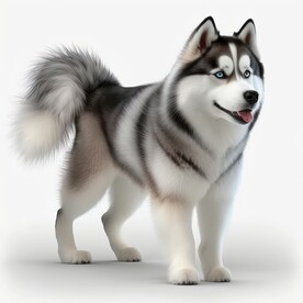 可爱的西伯利亚雪橇犬