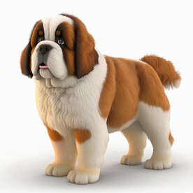 可爱的圣伯纳犬