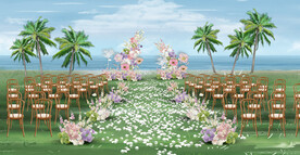 粉色户外仪式区