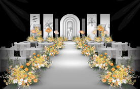 白色婚礼仪式区
