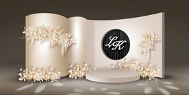 香槟色婚礼迎宾区