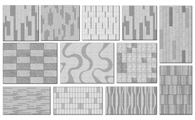 现代广场铺装贴图PSD分层文件