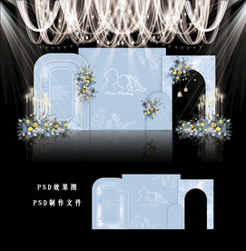 蓝色婚礼效果图