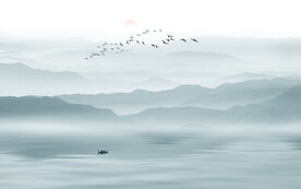 新中式意境水墨画