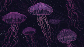 水母无缝花纹
