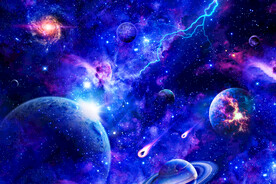 梦幻外太空星球宇宙银河星空背景