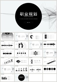 黑色简约大学生职业规划PPT