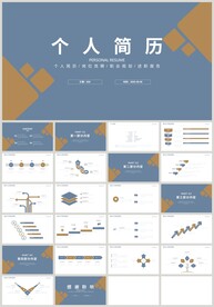 蓝金色个人简历岗位竞聘PPT