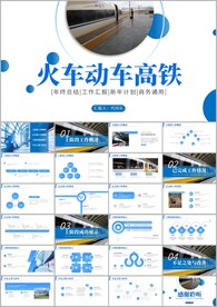 火车铁路复兴号和谐号PPT模板