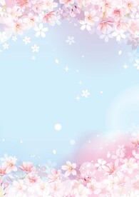 樱花背景矢量效果图