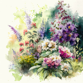水彩花卉