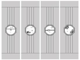 高清分层透明底推拉门打印图