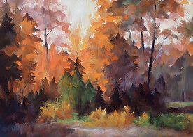 油画 秋天的色彩