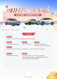 汽车补贴活动促销设计海报