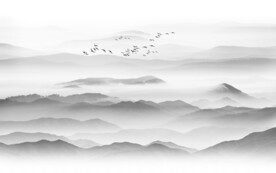 禅意水墨山水画