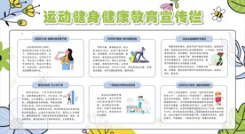 运动健身健康教育宣传栏
