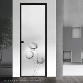 高清分层透明底平开门打印图