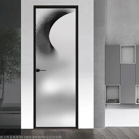 高清分层透明底平开门打印图