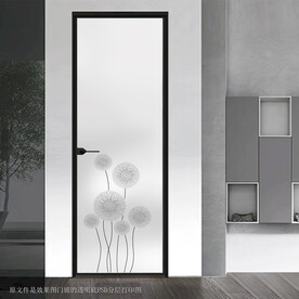 高清分层透明底平开门打印图