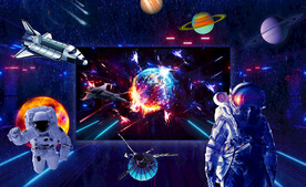 星空宇航员背景墙