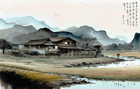 意境 水墨山水画