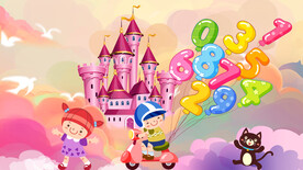 卡通城堡儿童房背景