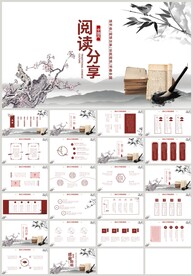 中国风传统水墨阅读分享PPT