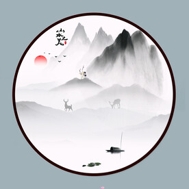 圆形禅意画