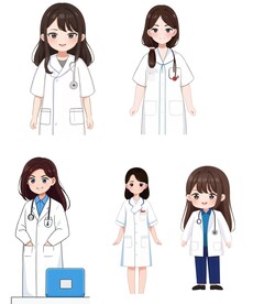 原创设计 卡通医生 卡通护士 