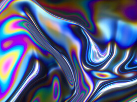 黑蓝色酸性金属质感流体渐变背景