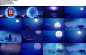 朗诵春江花月夜LED舞台背景