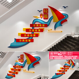 垃圾分类楼道文化墙