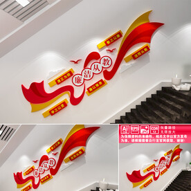 廉洁从教楼道文化墙