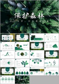 森林小苗生长环保植树造林ppt