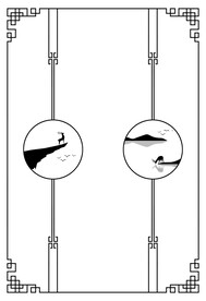 高清分层透明底推拉门打印图