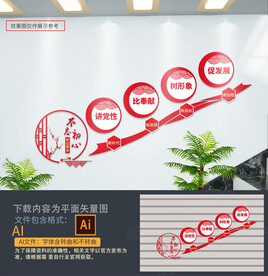 党建楼梯文化墙