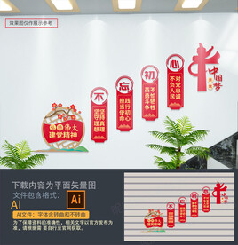 党建楼梯文化墙