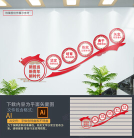 青年楼梯文化墙