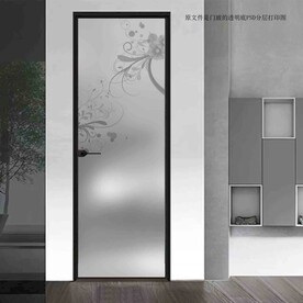 高清分层透明底平开门打印图