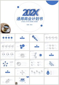 蓝色通用商业计划书PPT