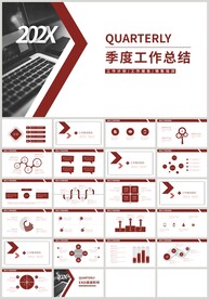 商务季度工作总结计划汇报PPT