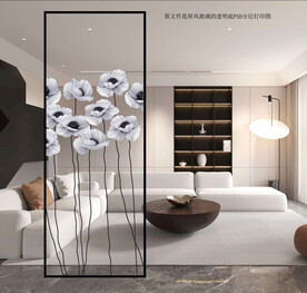 高清分层透明底平开门打印图