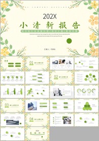 简约小清新阶段总结汇报ppt