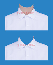 女证件照白色衬衫素材psd