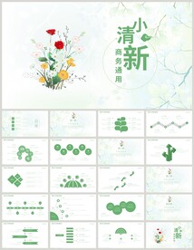 绿色小清新通用总结计划PPT